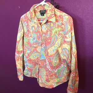 Ralph lauren 70’s style button down top